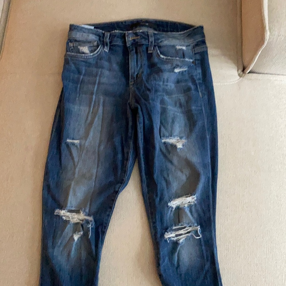 Joe’s women’s size 27 skinny ankle ripped jeans